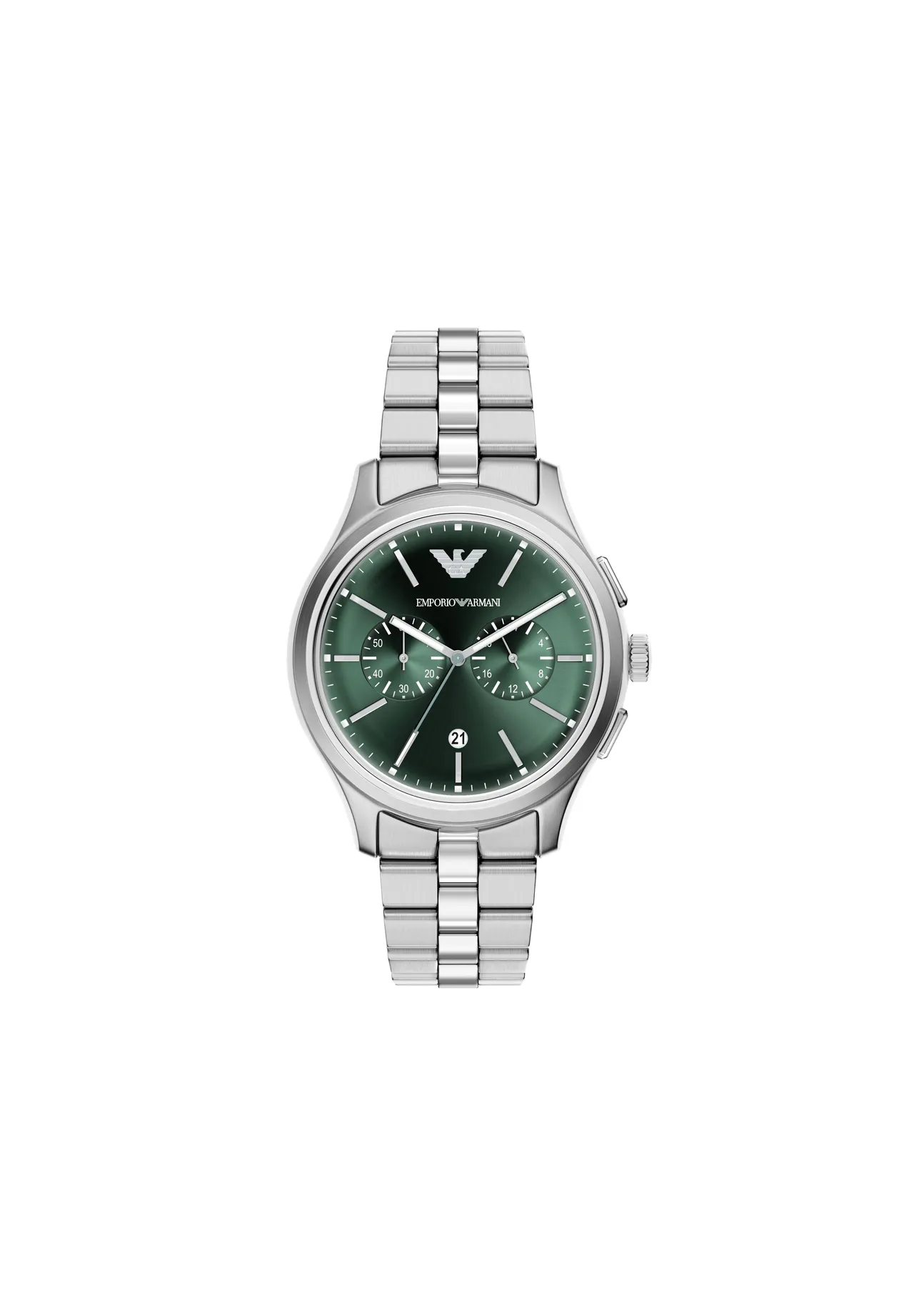 Chronograph mit Sonnenschliff-Zifferblatt und Gliederarmband