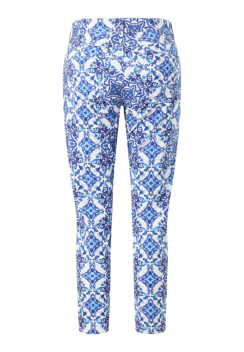 Slim-Fit Jeans mit Ornamentmuster