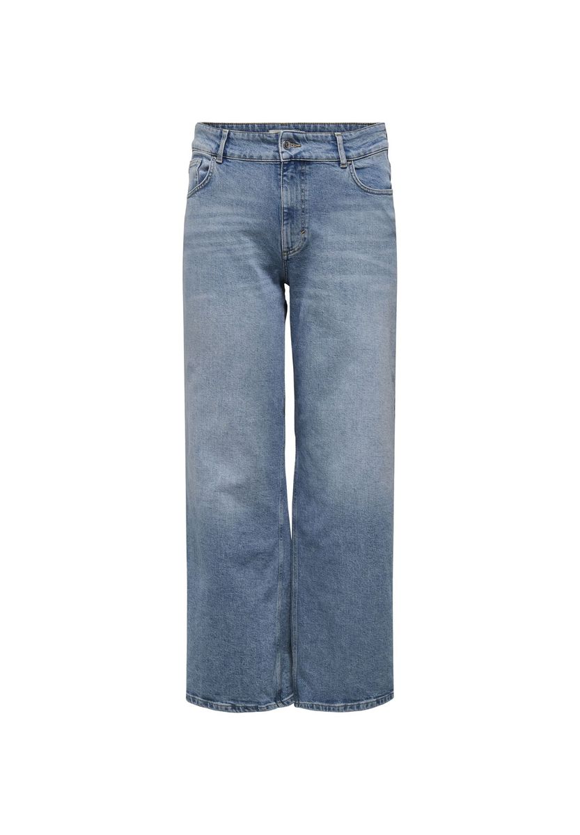 Hochtaillierte Jeans mit weitem Bein