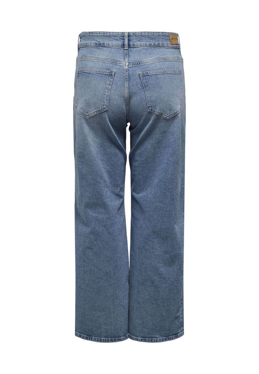 Hochtaillierte Jeans mit weitem Bein