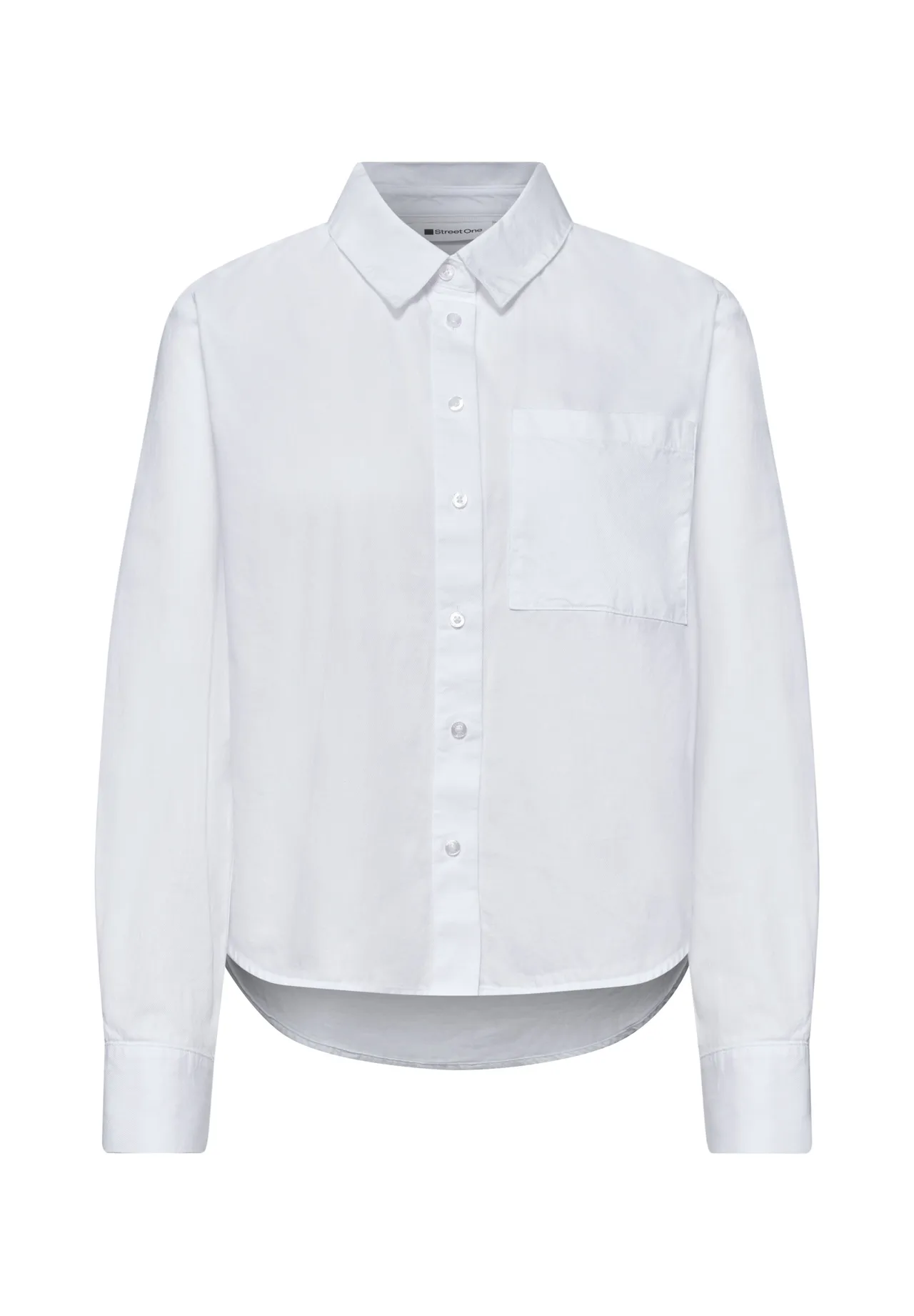 Langarm-Oberteil aus Baumwoll-Twill