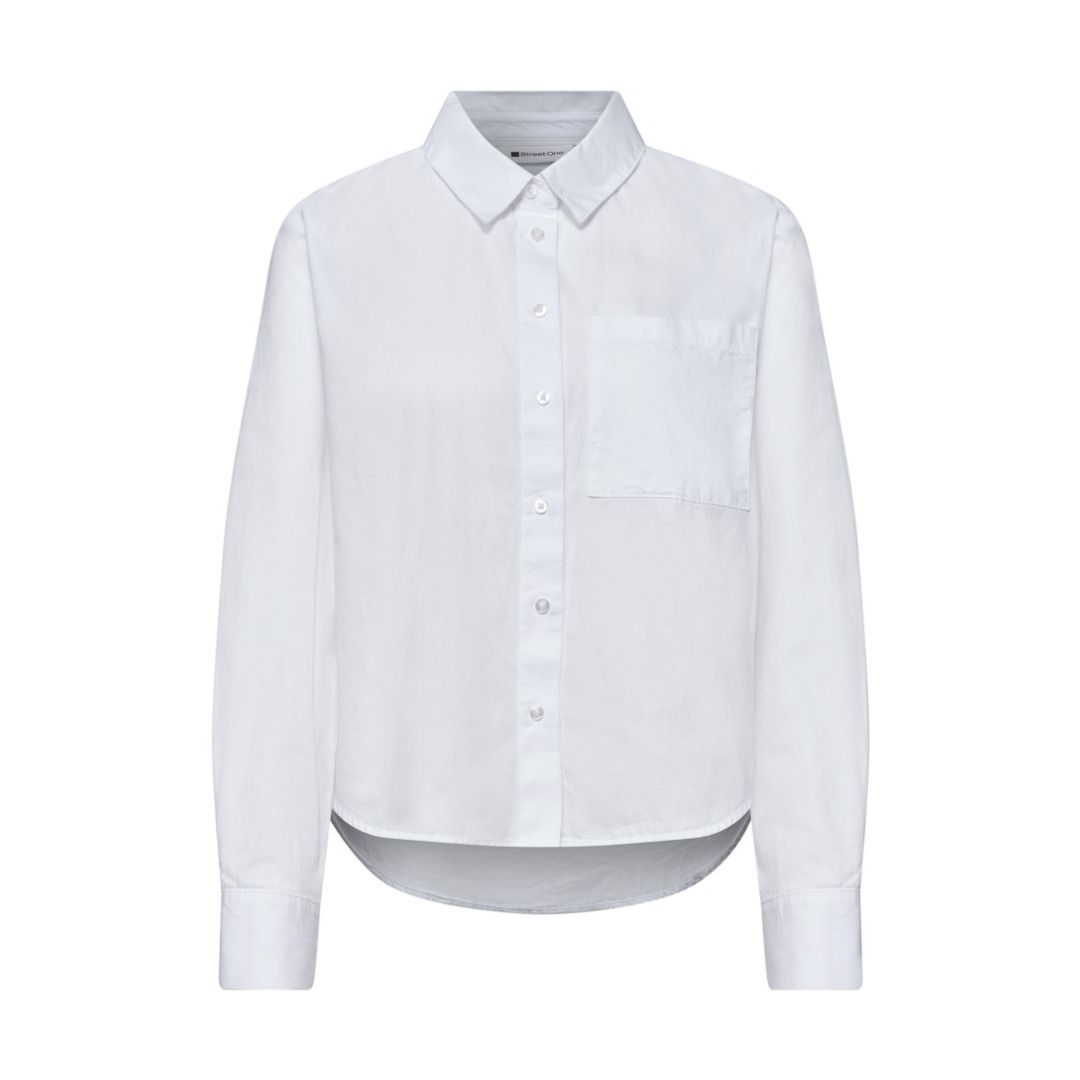 Langarm-Oberteil aus Baumwoll-Twill