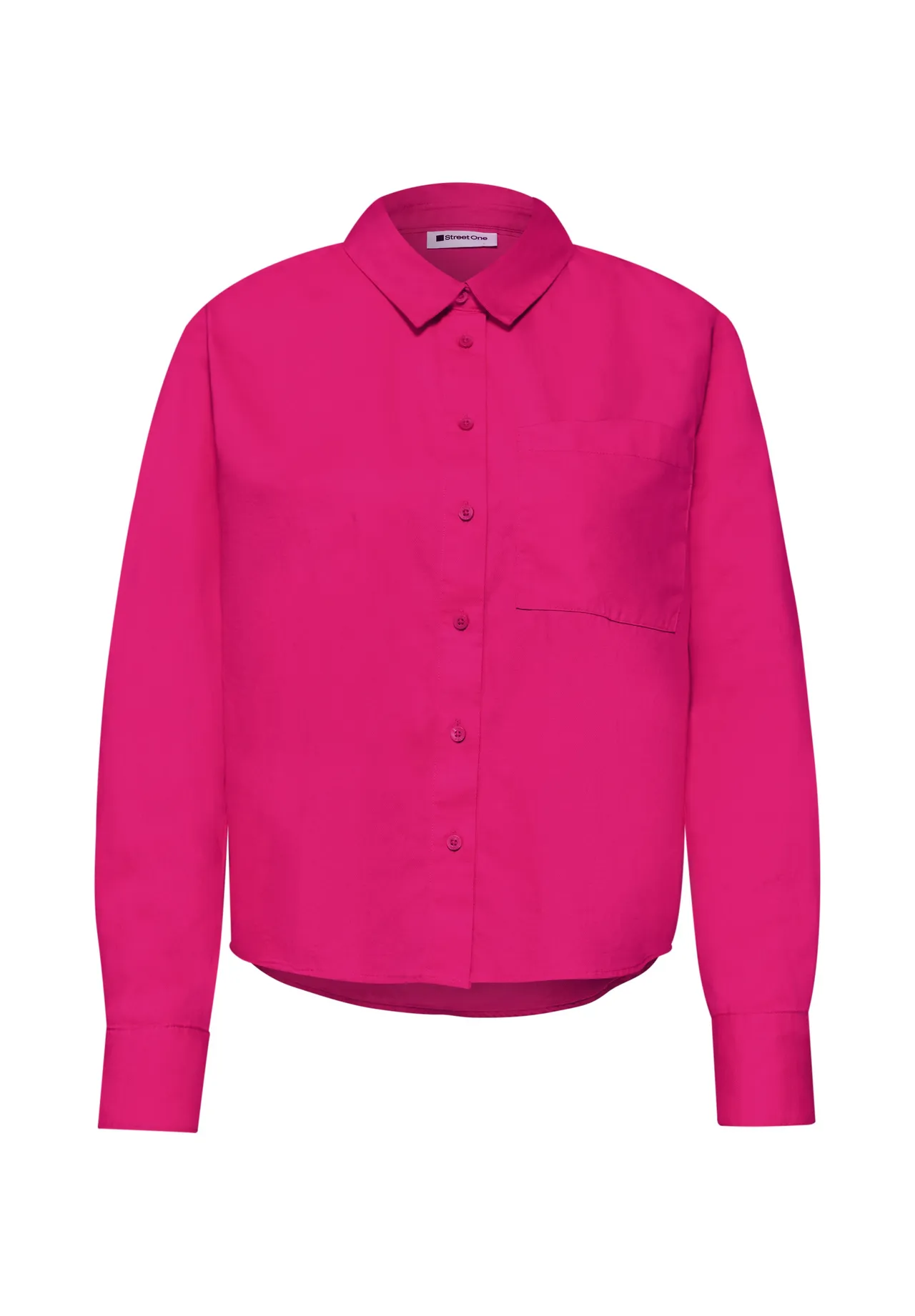 Langarm-Twill mit abgerundetem Saum