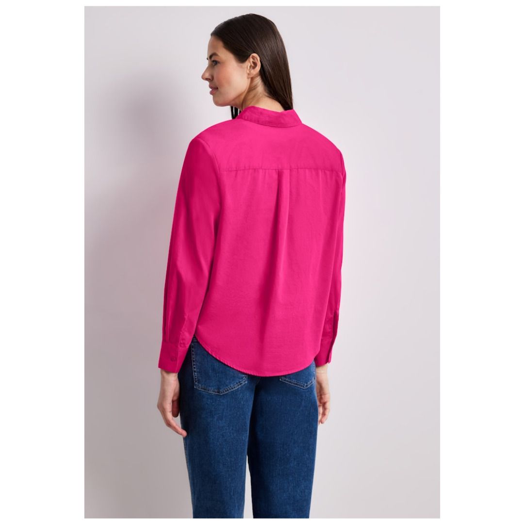 Langarm-Twill mit abgerundetem Saum