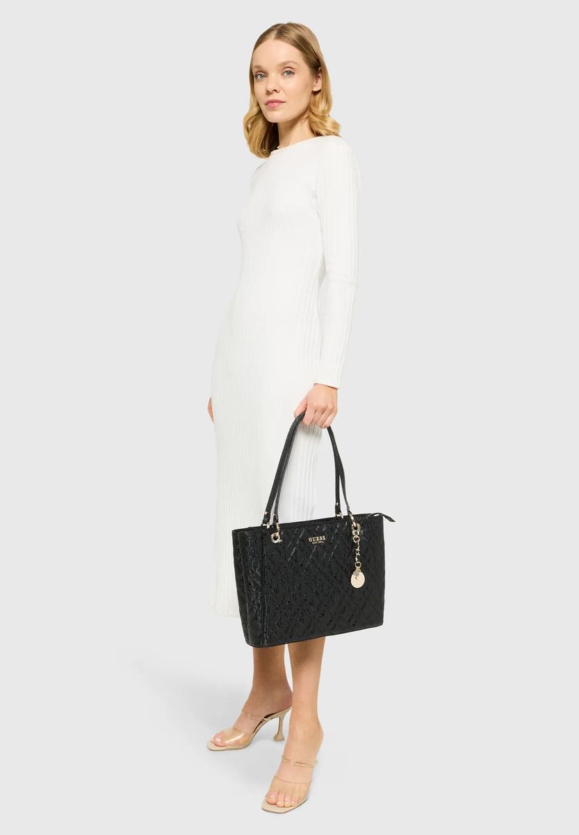 Gesteppte Shopper-Tasche mit Monogramm
