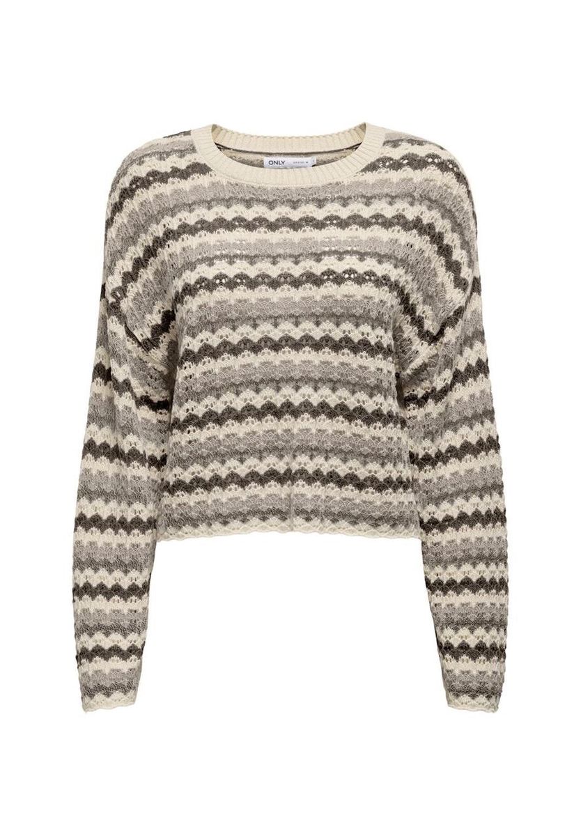 Gestreifter, leichter Strickpullover