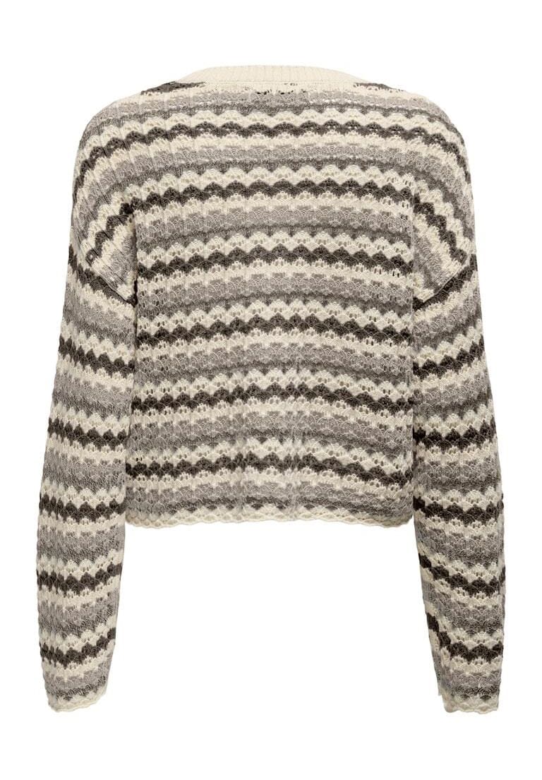 Gestreifter, leichter Strickpullover