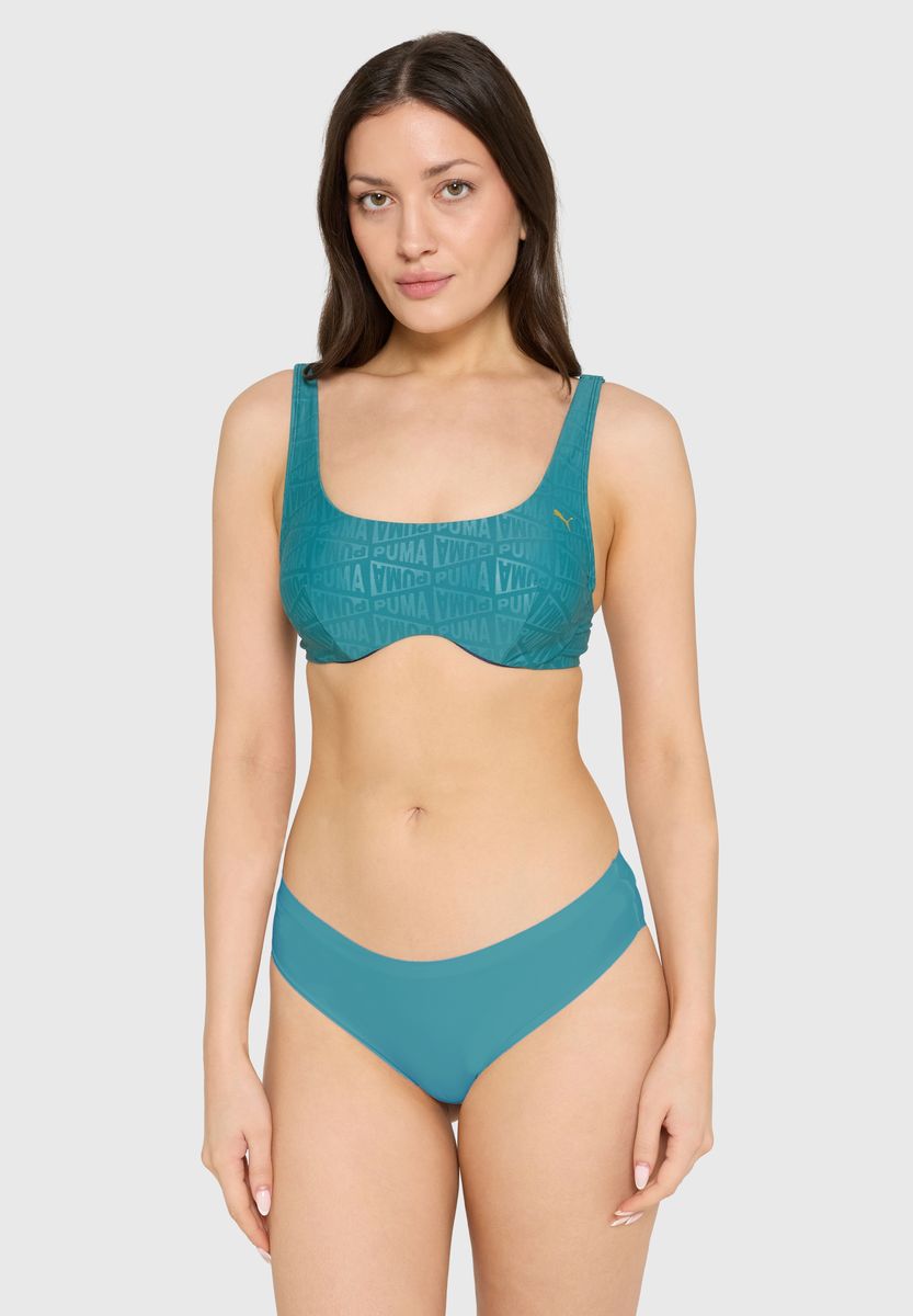 Bustier-Bikini-Oberteil mit Grafikprint