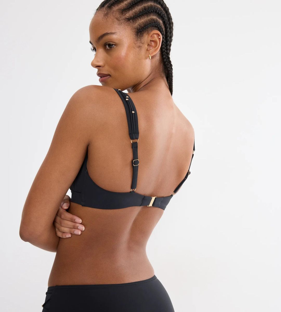 Bustier-Bikinioberteil mit Perlen