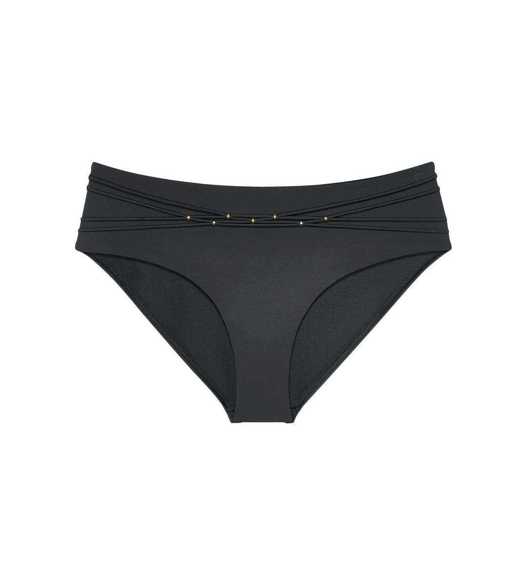 Bikini-Slip mit Goldakzenten