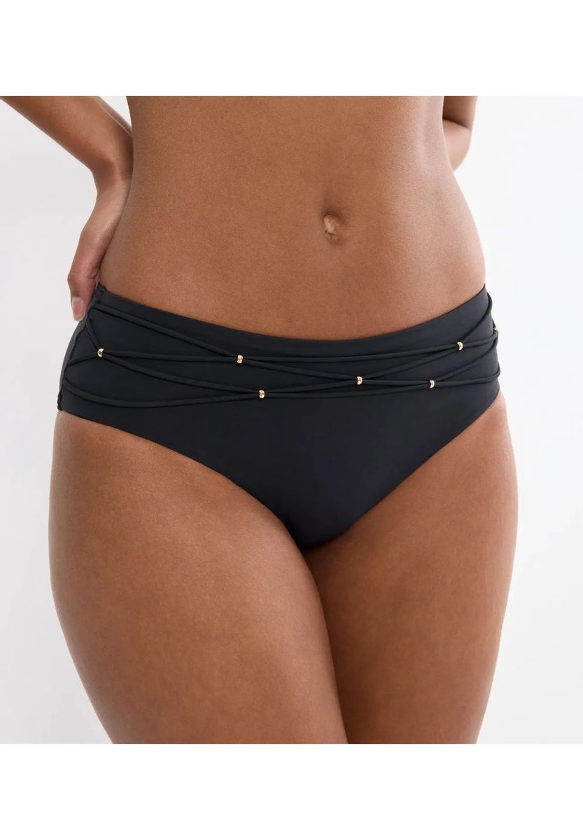 Bikini-Slip mit Goldakzenten