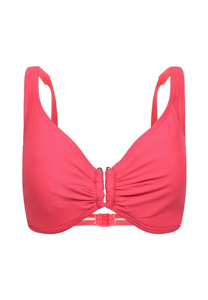 Bügel-Bikini-Oberteil mit Raffung