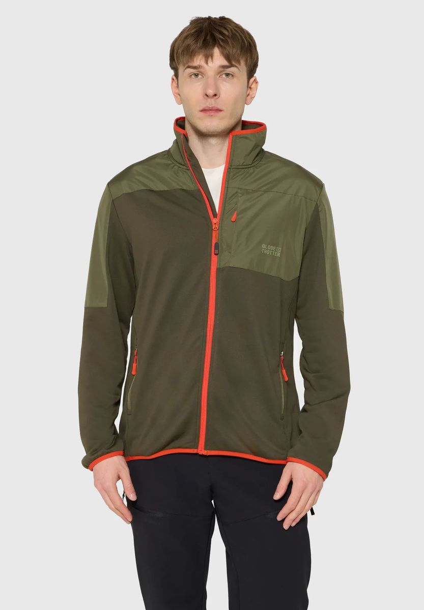 Hybrid-Fleecejacke mit Stehkragen