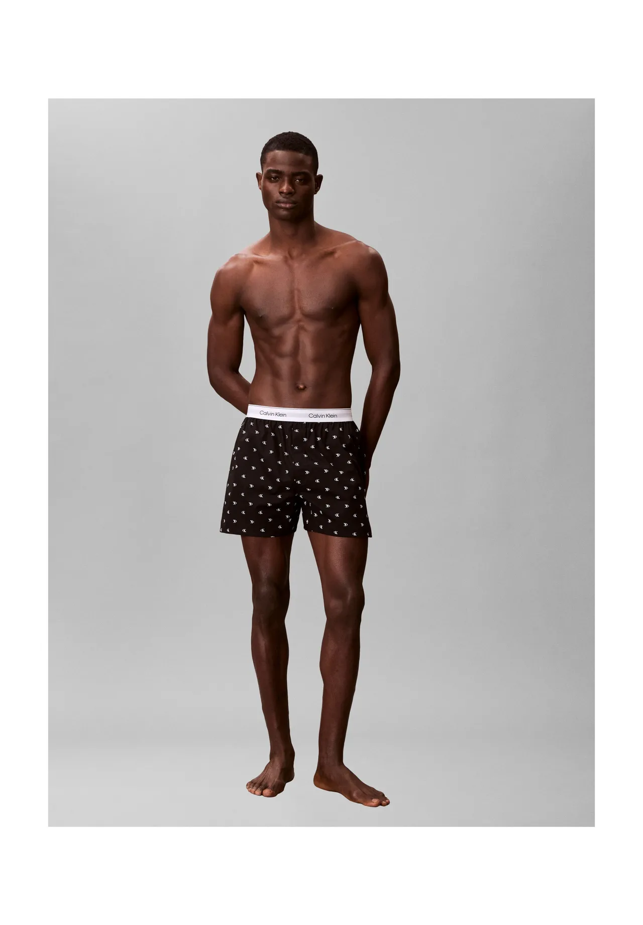 Pyjamashorts mit Allover-Logo