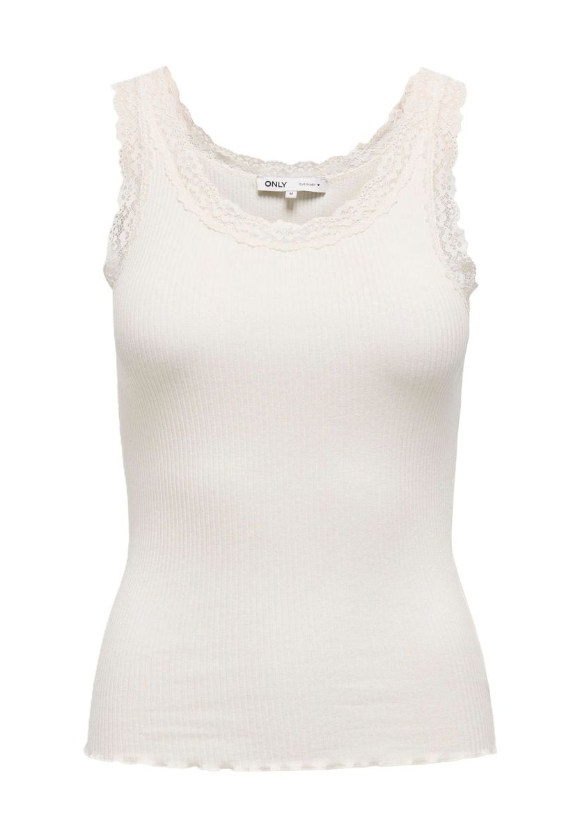 ONLY® Top, U-Ausschnitt, für Damen, weiß, XS