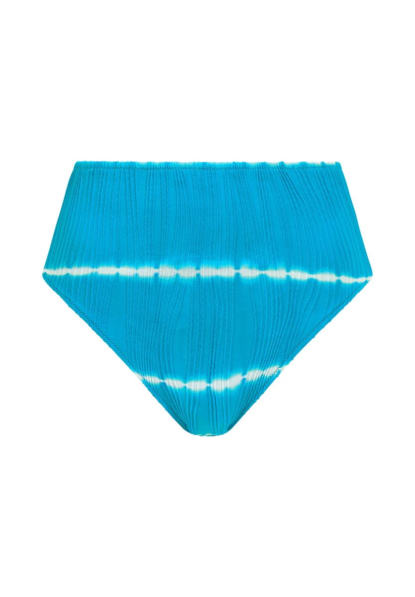 Strukturierte High-Waist Tie-Dye Bikinihose