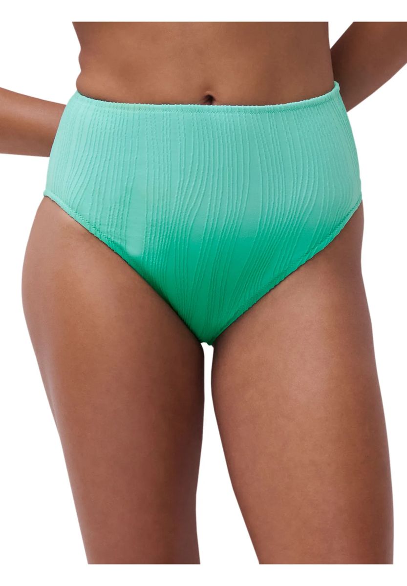 Strukturierte High-Waist Bikinihose