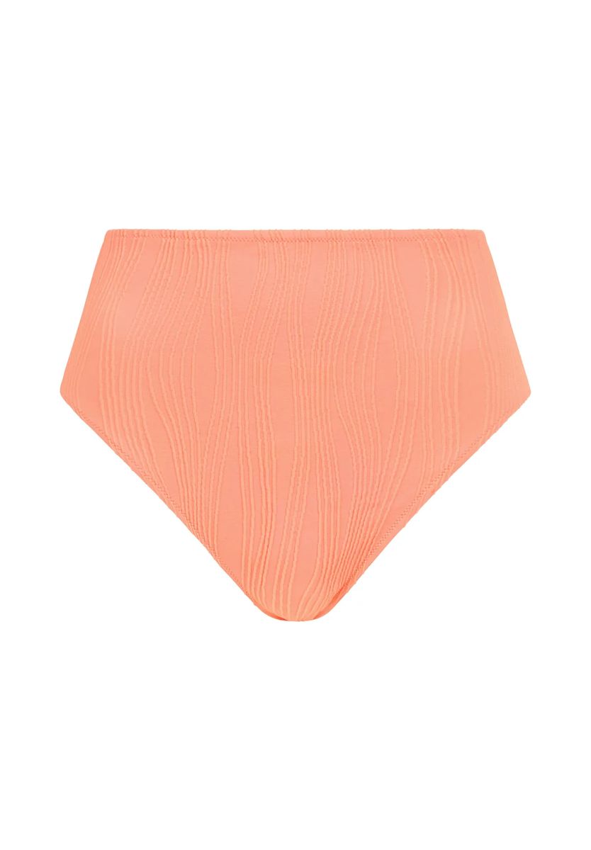 Strukturierte High-Waist Bikinihose