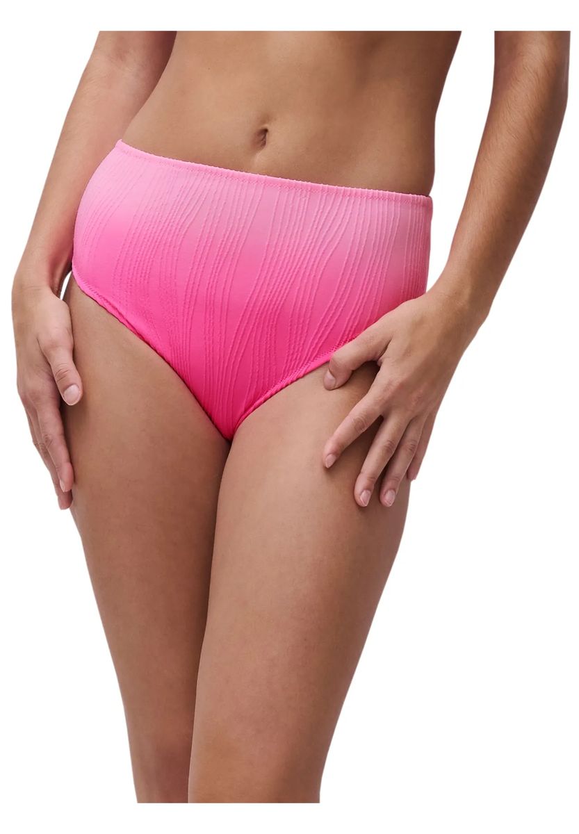 Strukturierte High-Waist Bikinihose