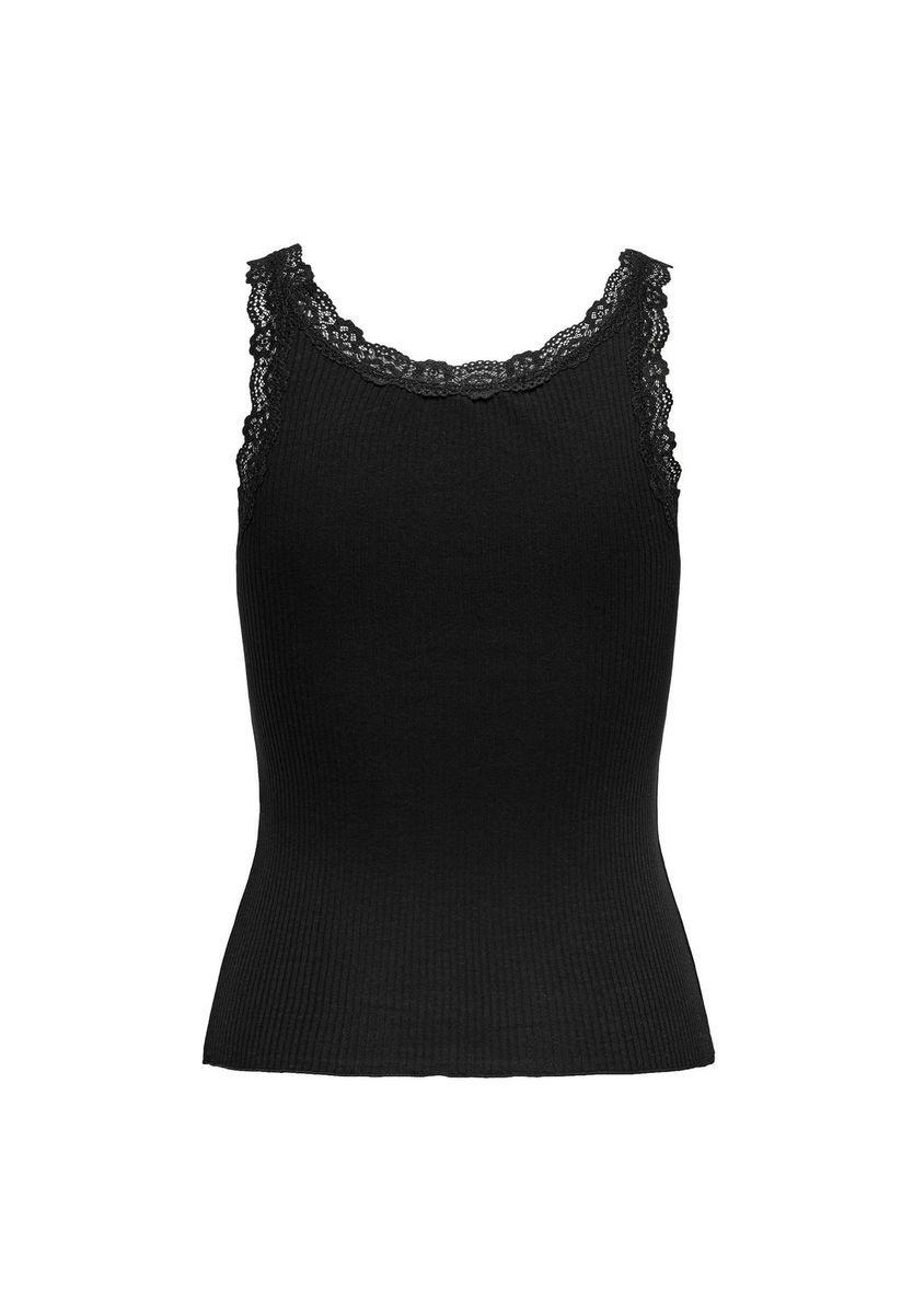 ONLY® Top, U-Ausschnitt, für Damen, schwarz, M