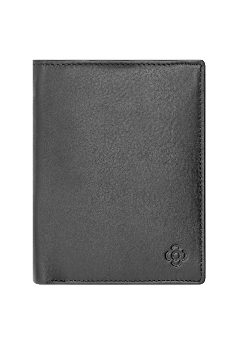 Minimalistische Leder-Brieftasche zum Aufklappen