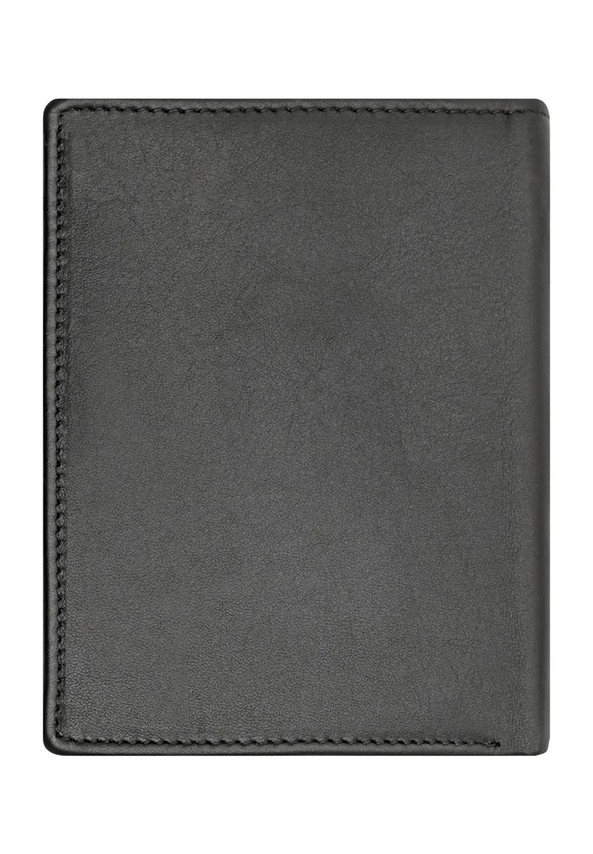 Minimalistische Leder-Brieftasche zum Aufklappen