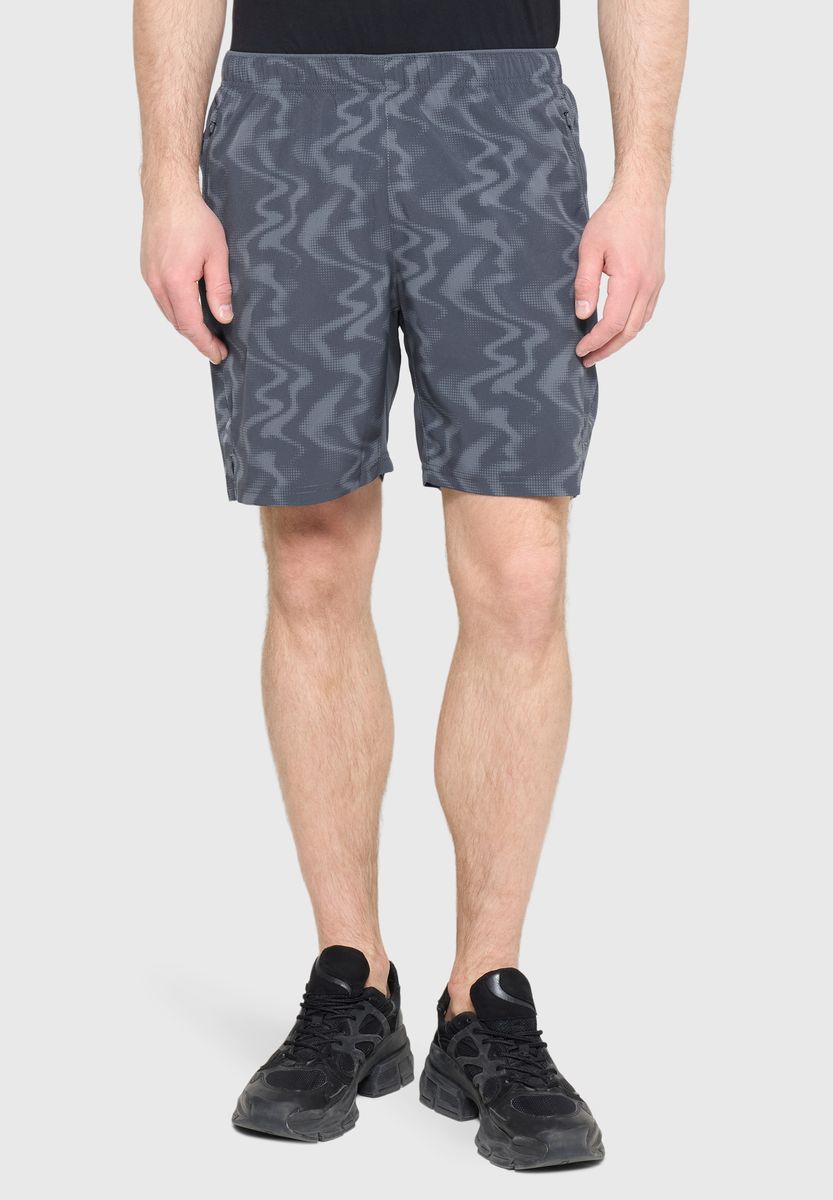 Trainingsshorts mit Wellenmuster