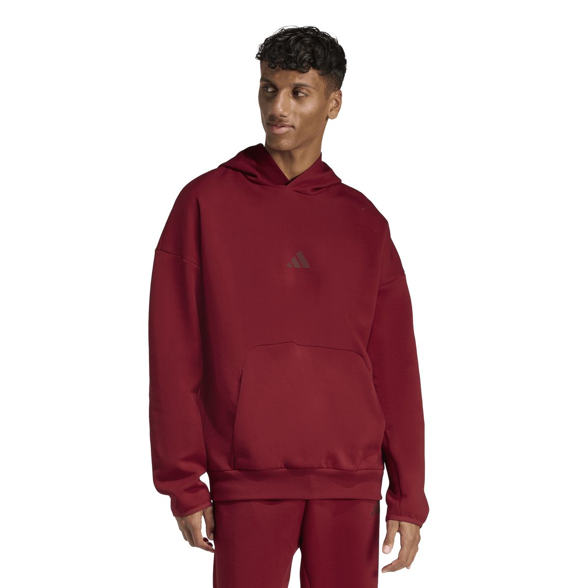 Lockerer Fleece-Kapuzenpullover