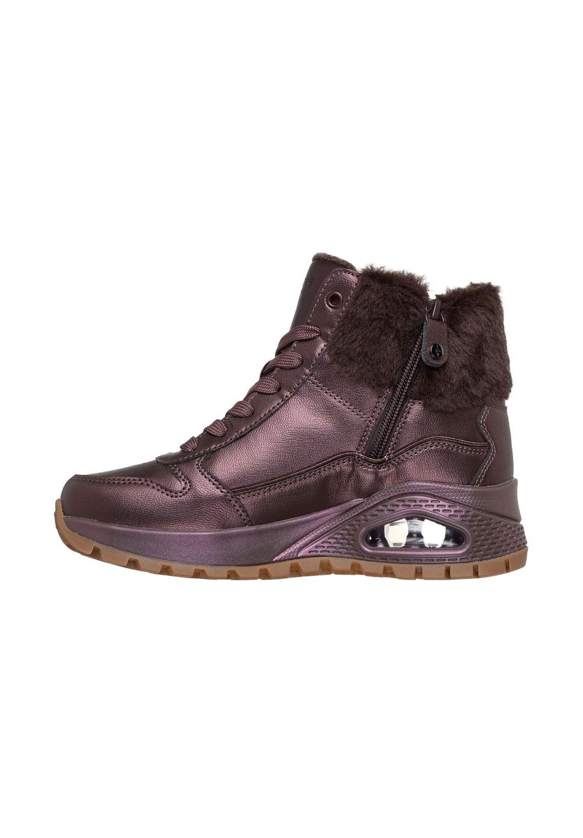 Metallic Winterstiefeletten mit Luftpolsterung