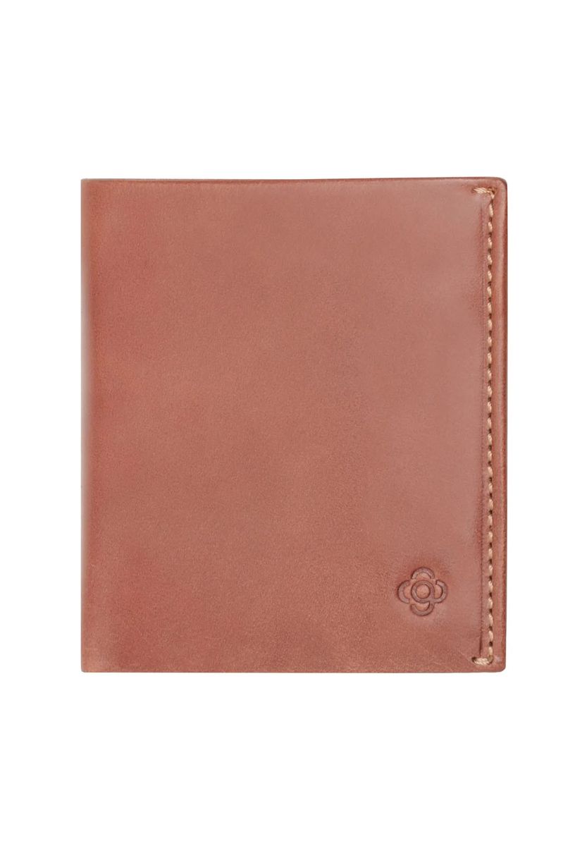 Minimalistische Ledergeldbörse im Hochformat