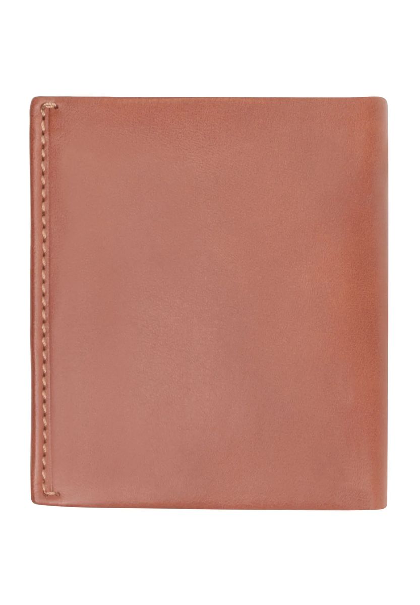 Minimalistische Ledergeldbörse im Hochformat