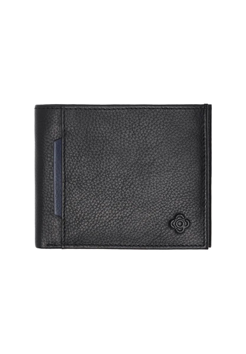 Klassische Bifold-Brieftasche aus genarbtem Leder