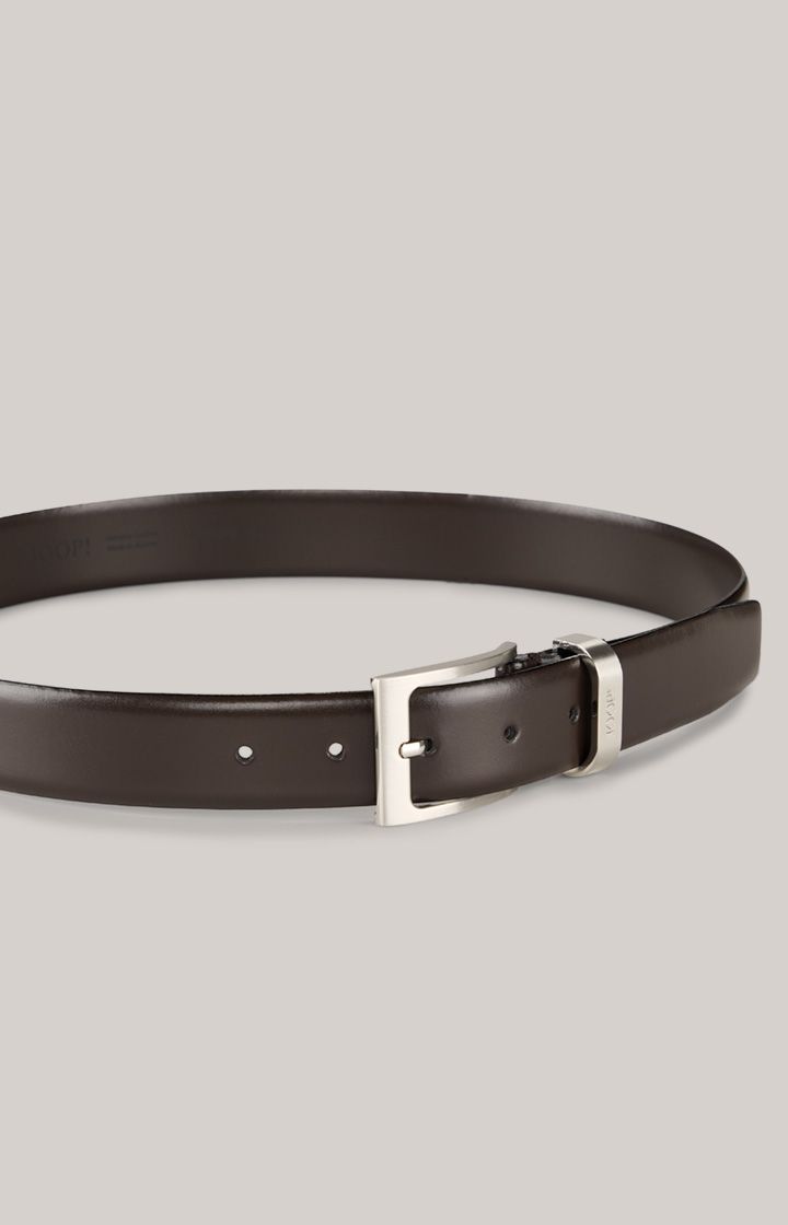 Joop! Dunkelbrauner Ledergürtel mit silberner Schnalle