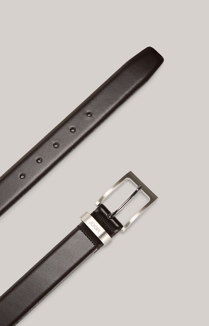 Joop! Dunkelbrauner Ledergürtel mit silberner Schnalle