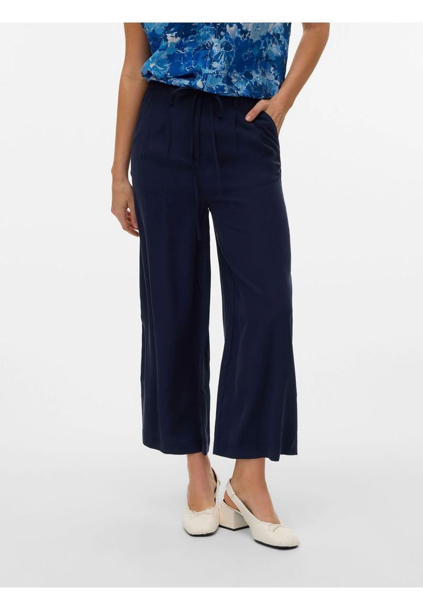 Lässige Cropped Culottes mit Kordelzug