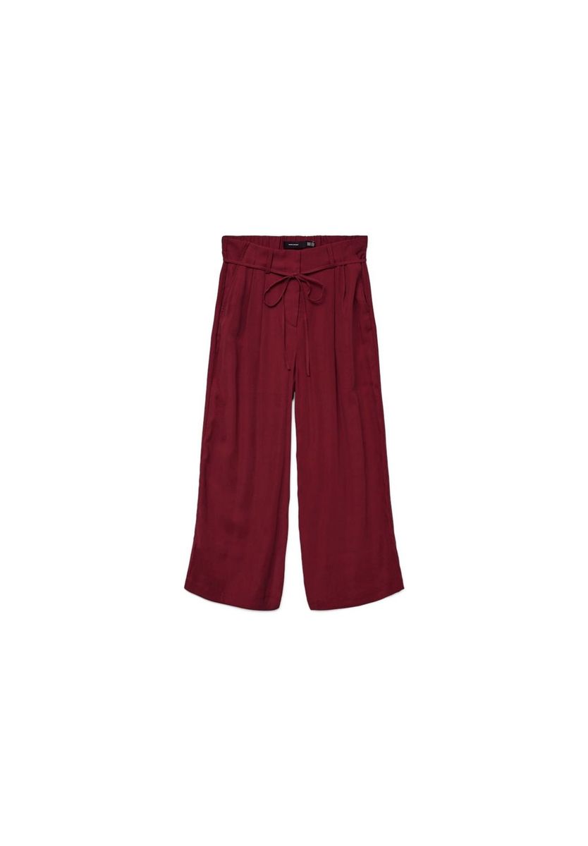 Weite, verkürzte Hose mit Bindeband