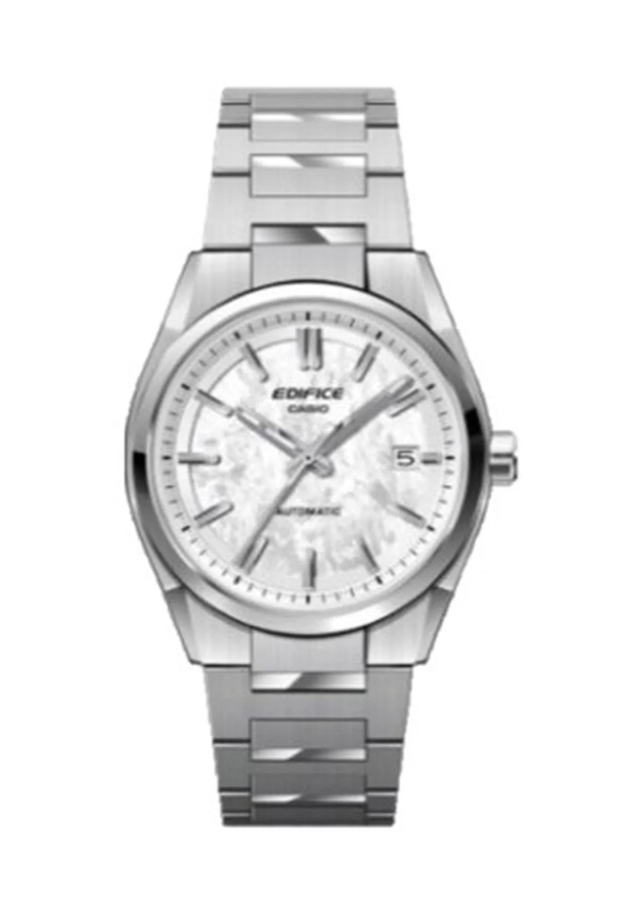 Elegante Automatik-Armbanduhr mit Strukturzifferblatt