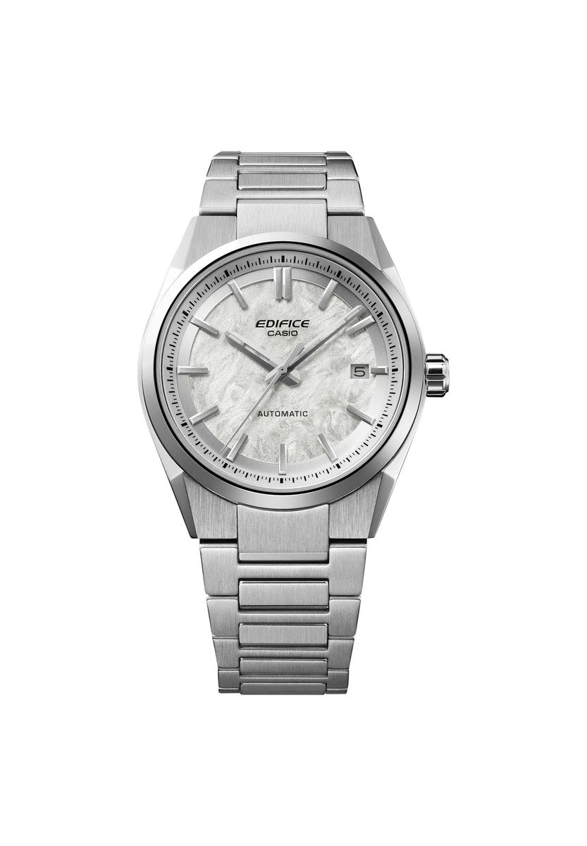 Elegante Automatik-Armbanduhr mit Strukturzifferblatt