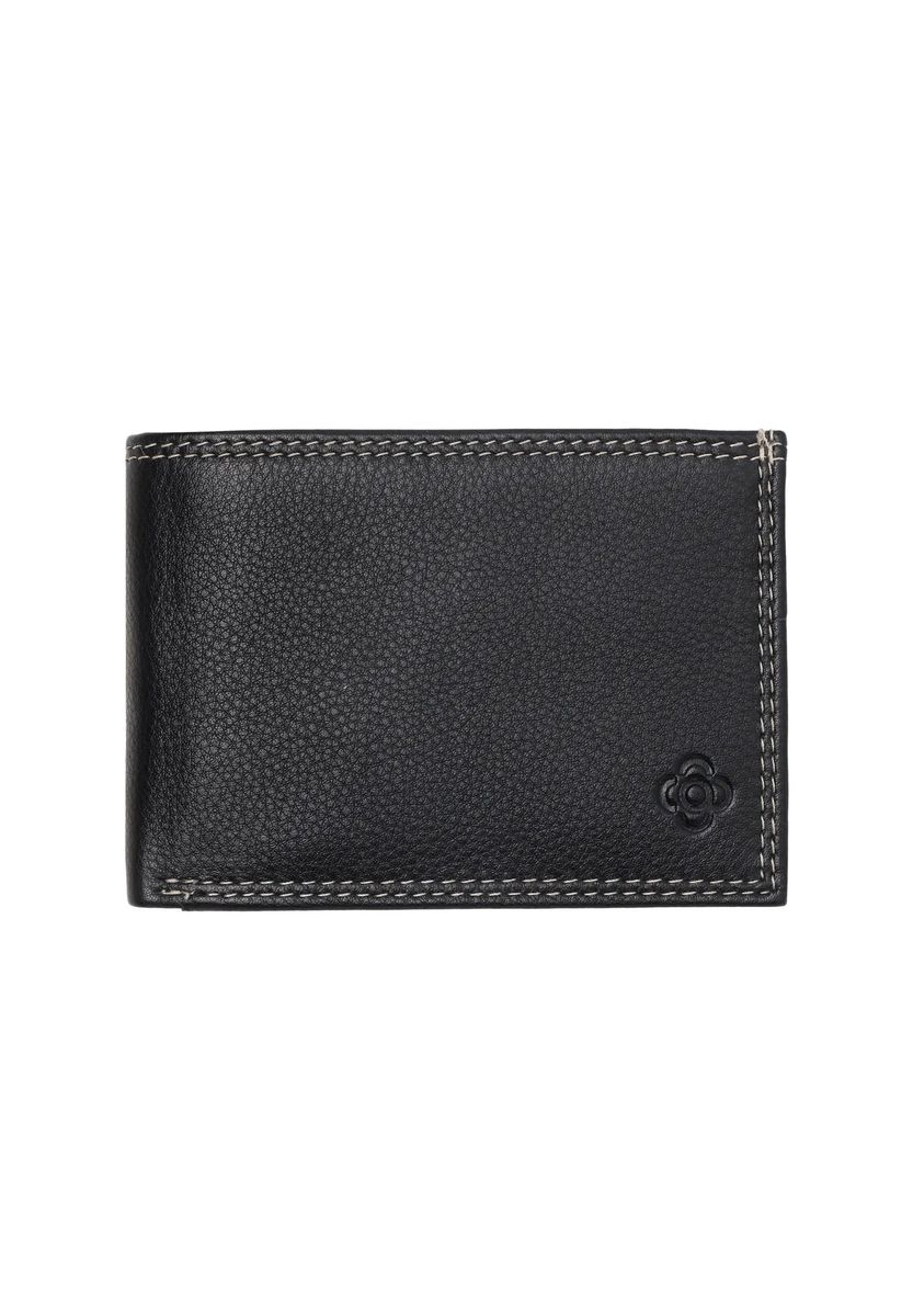 Bifold-Geldbörse aus genarbtem Leder