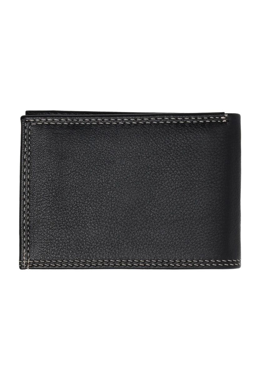 Bifold-Geldbörse aus genarbtem Leder