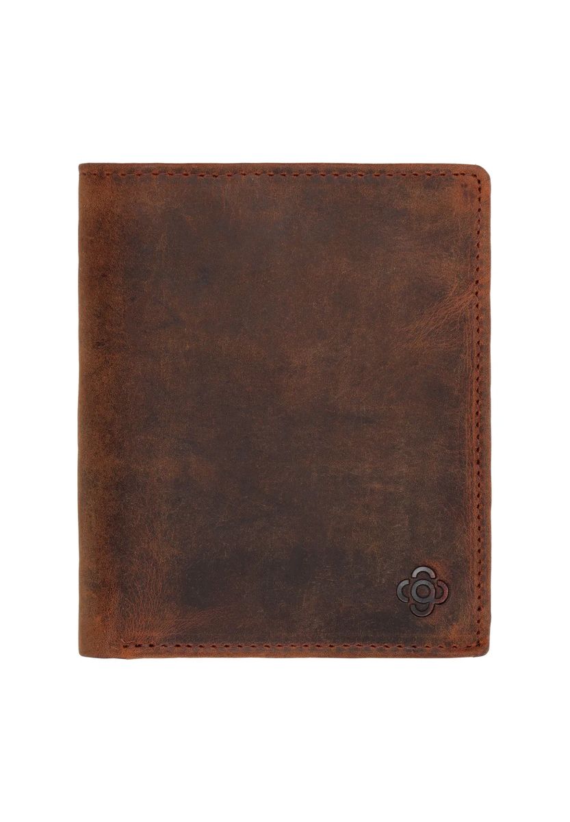 Vintage Lederbrieftasche im Hochformat