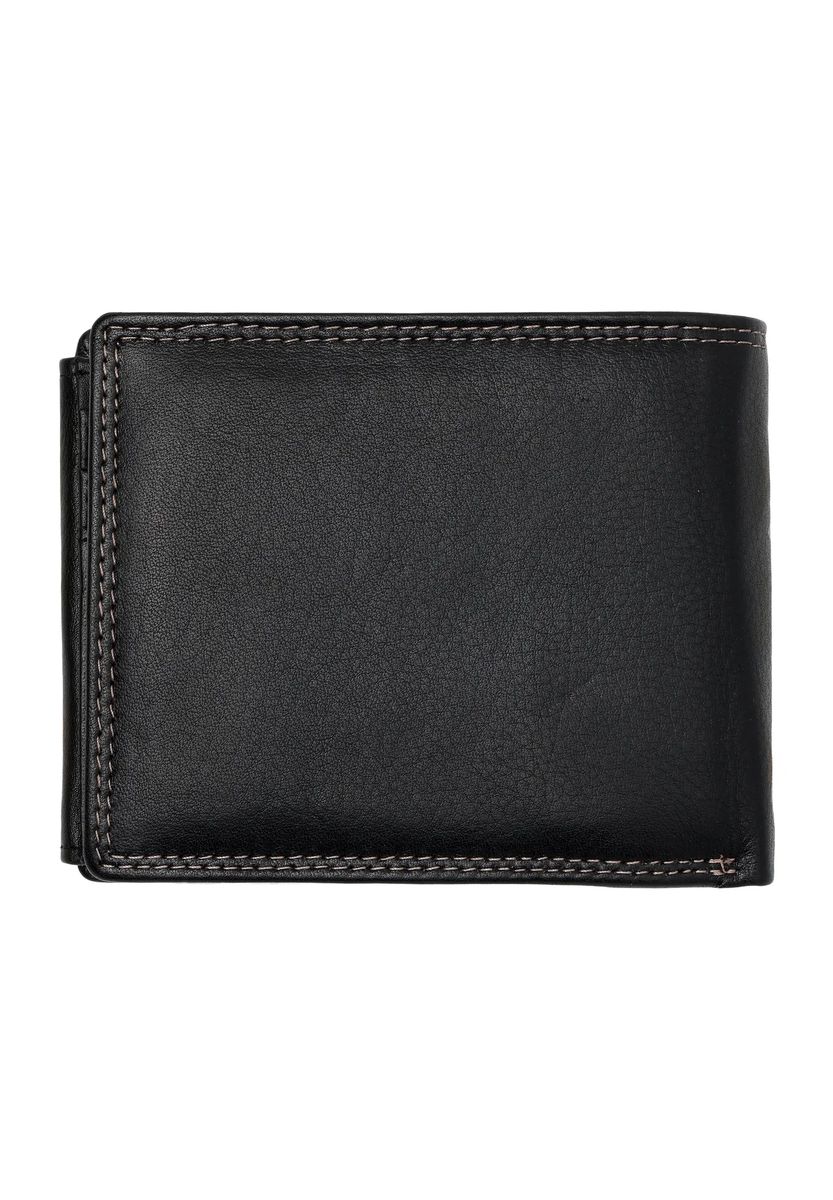 Kompakte Leder-Brieftasche mit RFID-Schutz