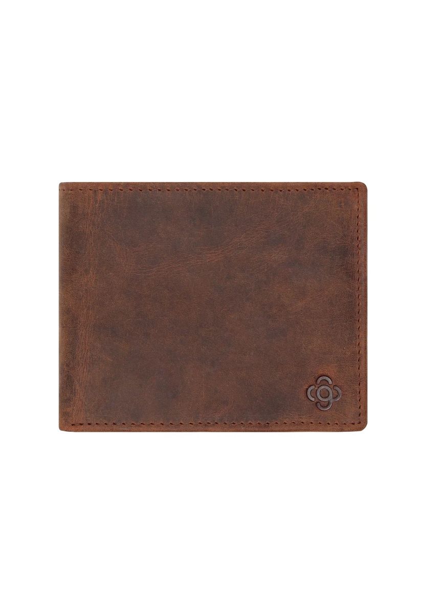 Klassische Leder-Brieftasche mit RFID-Schutz