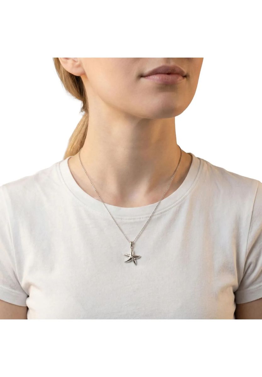 Sterling-Silber Halskette mit Seestern-Anhänger