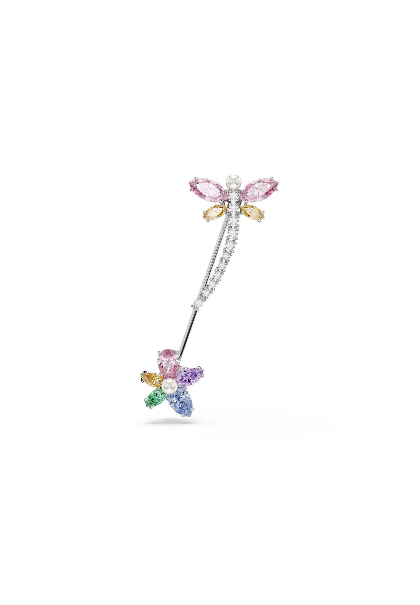 Brosche mit Libelle und Blume