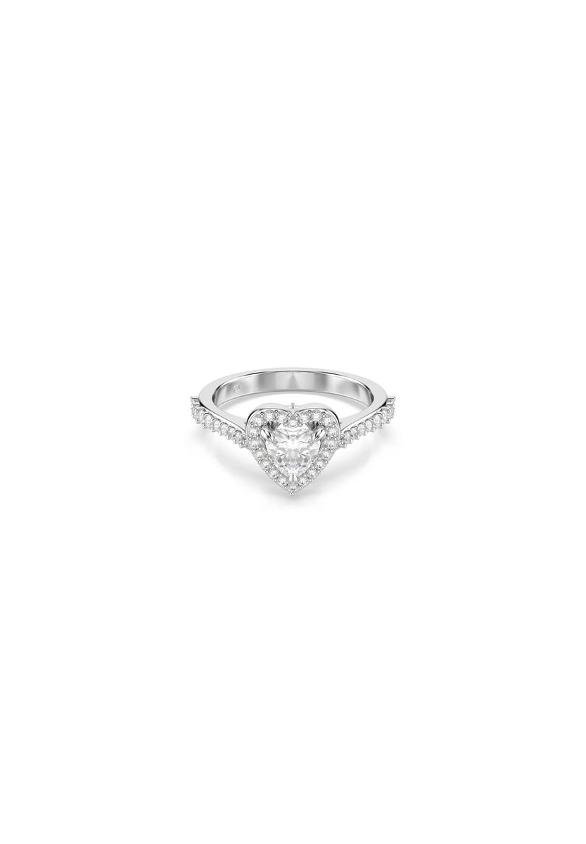 Funkelnder herzförmiger Halo-Ring