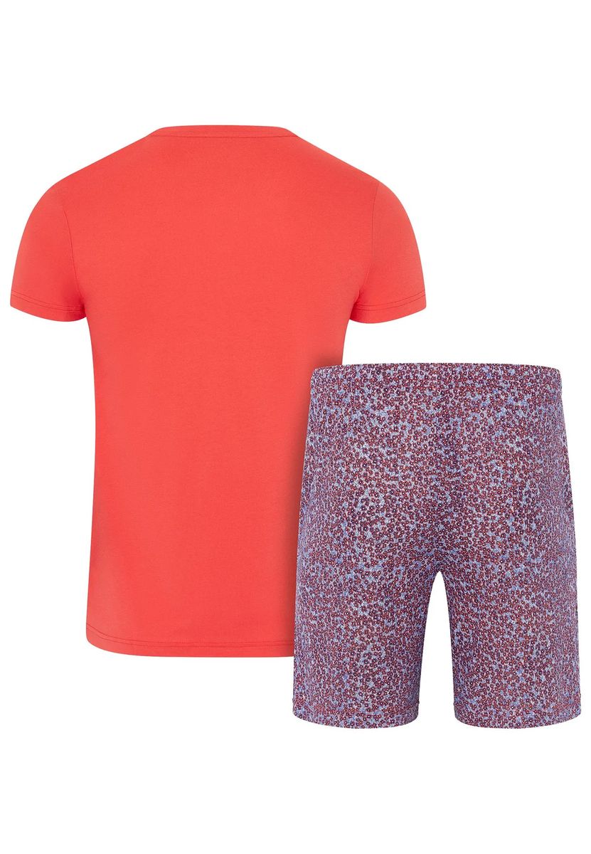Kurzärmliges Pyjama-Set aus Baumwoll-Modal