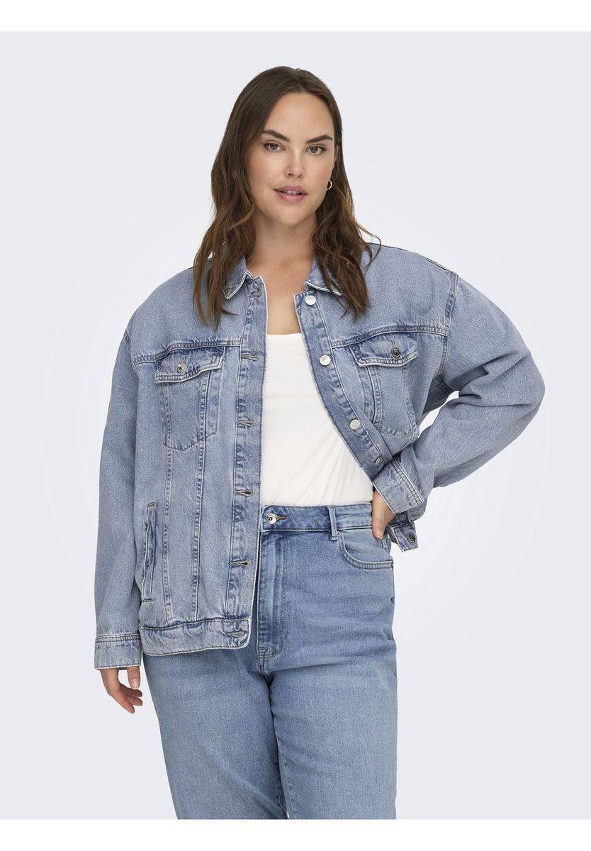 Lässige Jeansjacke mit heller Waschung