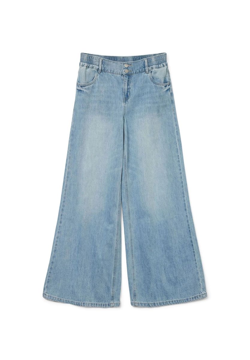 Jeans mit weitem Bein und hoher Taille