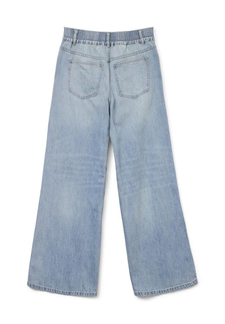 Jeans mit weitem Bein und hoher Taille